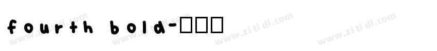 fourth bold字体转换
